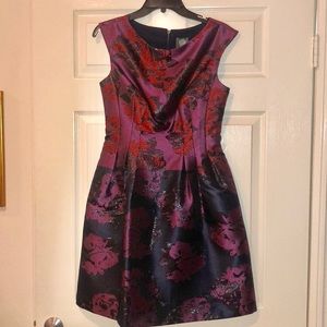 Vince Camuto Floral Dress with Cap Sleeves/Pockets